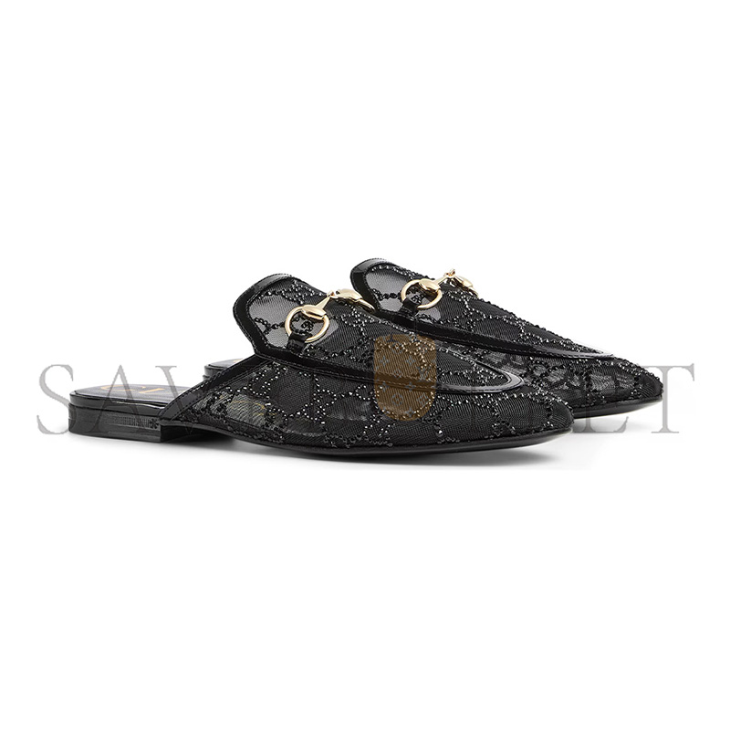 GUCCI WOMEN'S GG CRYSTAL PRINCETOWN SLIPPER 835484